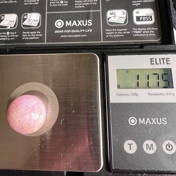 Kunzite Crystal Marble Sphere (1) - Picture 9 of 9